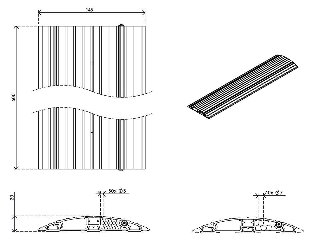 Technische Zeichnung Addit 60cm