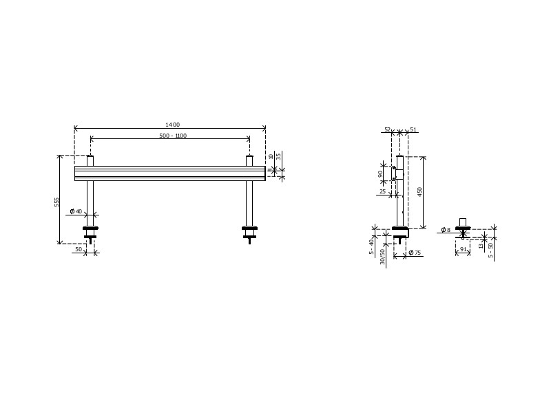 Dataflex Viewlite 58.703 Slatwall Schiene Maße