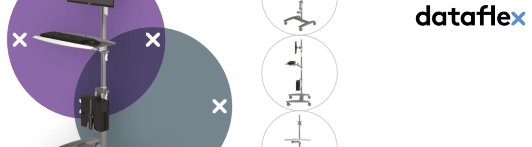 Dataflex Monitorhalterung Standfuß, Steharbeitsplatz, Workstation