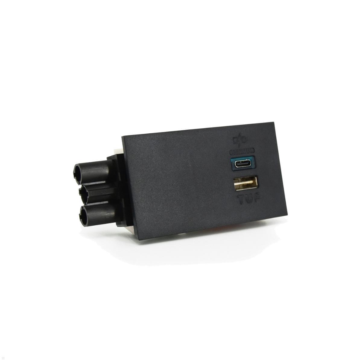 Dataflex Bento Desktop Locker Zubehör USB A/C Ladestation 30W (26.103), schwarz