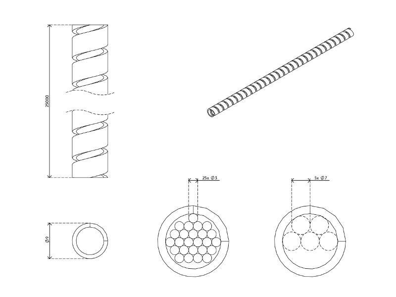 Dataflex Addit Kabelspirale schwarz (33.253)