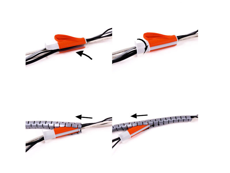 Dataflex Addit 33.820 Kabelschlucker Einzugshilfe für 15 mm Kabelspirale Handhabung 